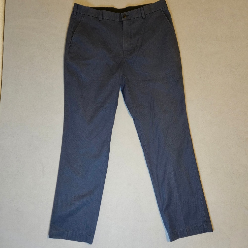 Brooks Brothers Advantage Chino Clark Pants Mens W36 L32 Blue‎ Patterned